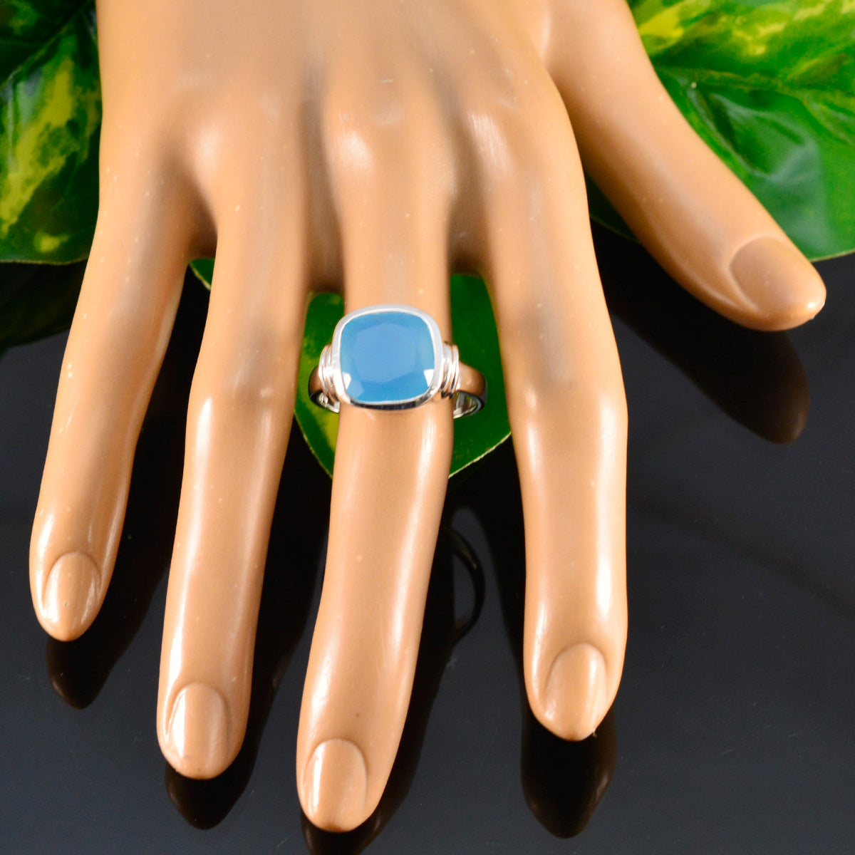 Elena Armor Blue Solitaire Ring