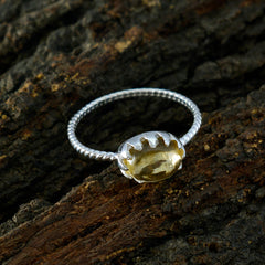 Kristine Twist Yellow Solitaire Ring