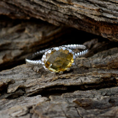 Ayesha Twist Yellow Solitaire Ring