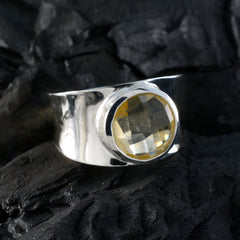 Elena Armor Yellow Solitaire Band