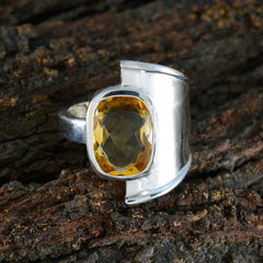 Savannah Abstract Yellow Solitaire Ring