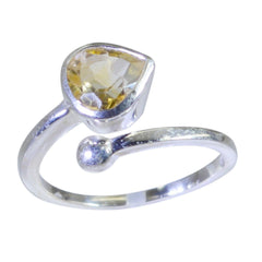 Ananya Fairytale Yellow Solitaire Ring Citrine Yellow