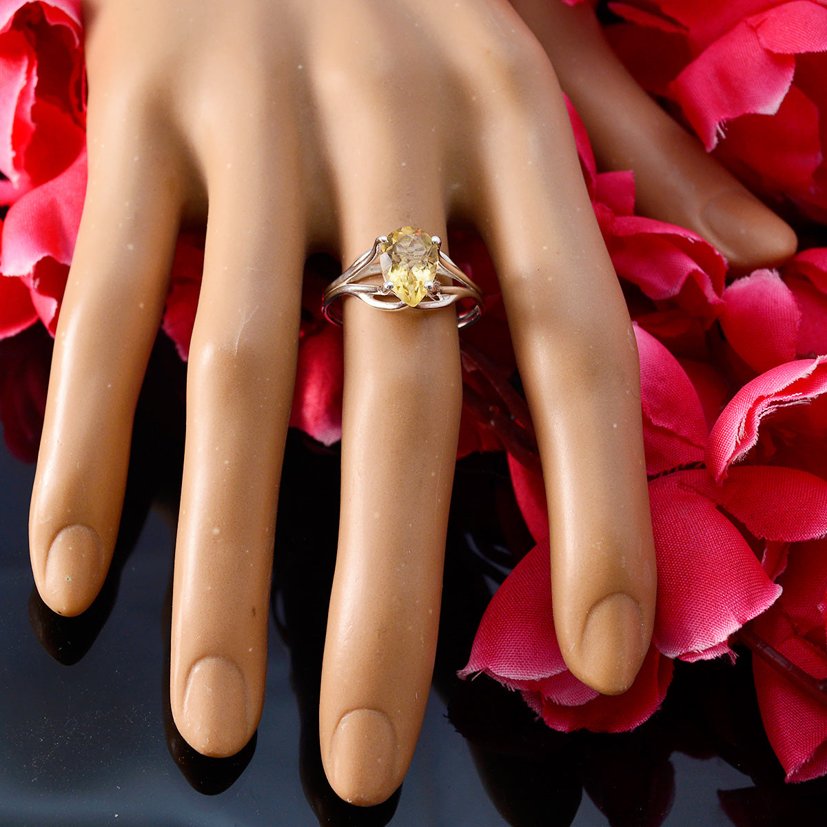 Teresa Love Yellow Solitaire Ring