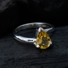 Yuki Sophisticated Yellow Solitaire Ring