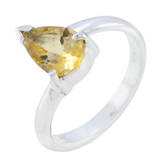 Yuki Sophisticated Yellow Solitaire Ring