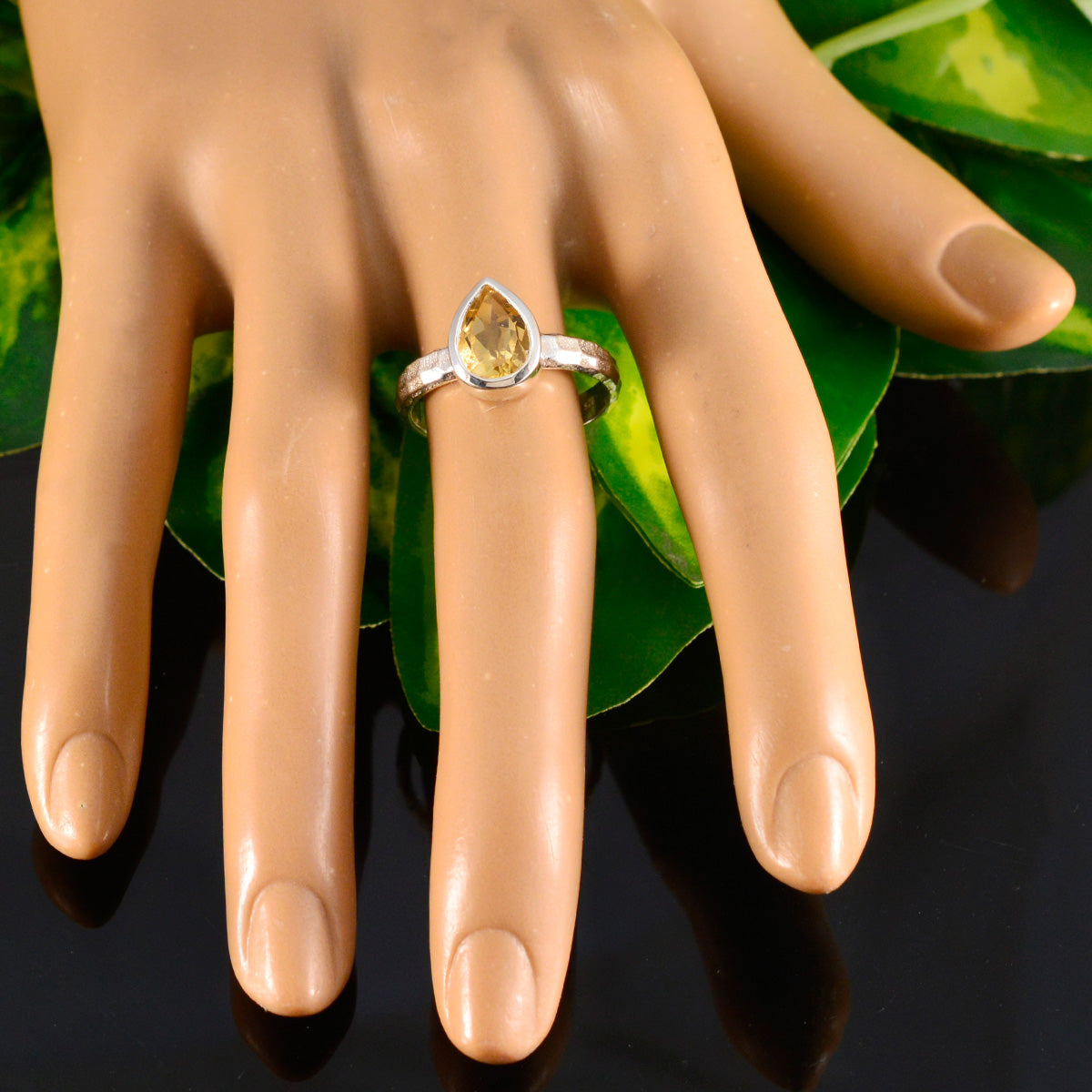 Micaela Luxurious Yellow Solitaire Ring