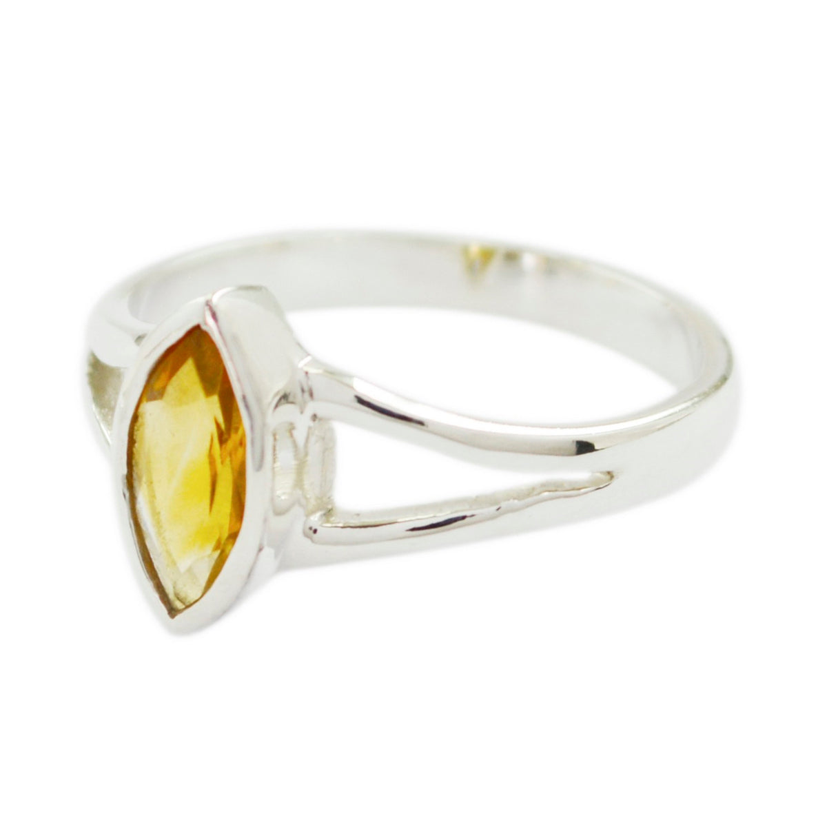 Bella Geometric Yellow Solitaire Ring