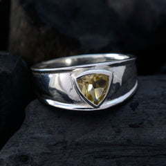 Lorena Geometric Yellow Solitaire Ring