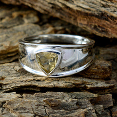 Lorena Geometric Yellow Solitaire Ring