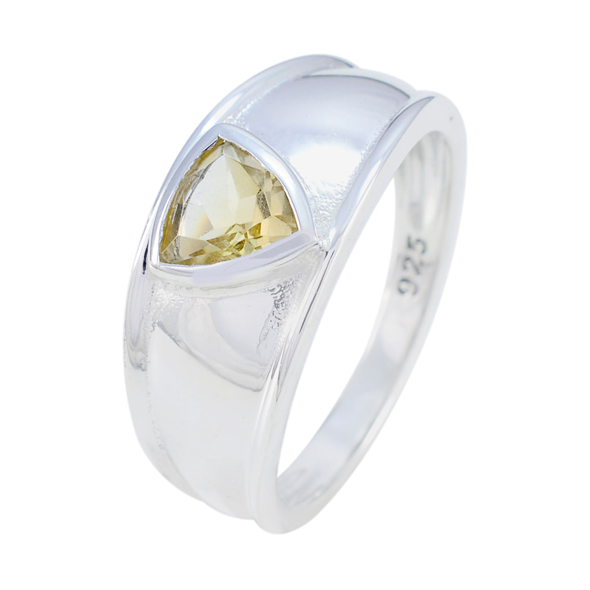 Lorena Geometric Yellow Solitaire Ring