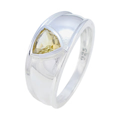 Lorena Geometric Yellow Solitaire Ring