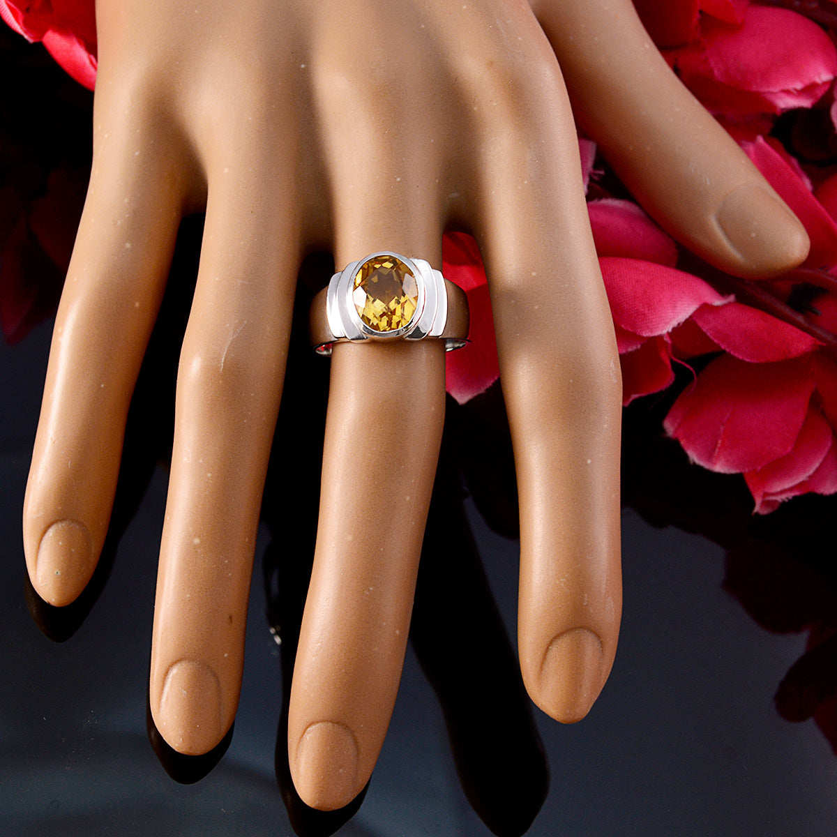 Kristine Engagement Yellow Solitaire Ring