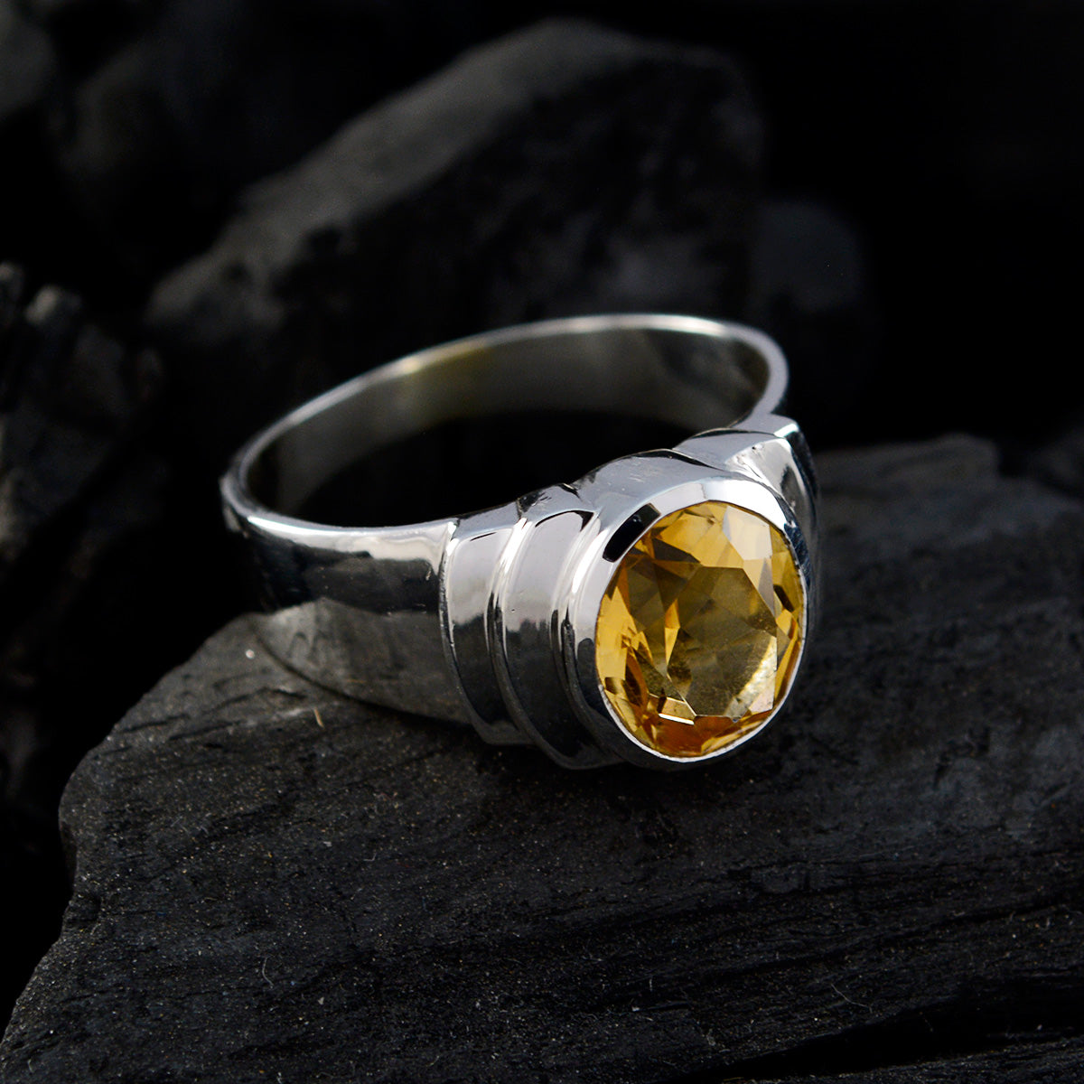 Kristine Engagement Yellow Solitaire Ring