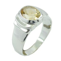 Kristine Engagement Yellow Solitaire Ring Citrine Yellow