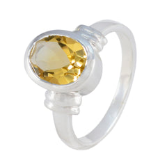 Julia Abstract Yellow Solitaire Ring
