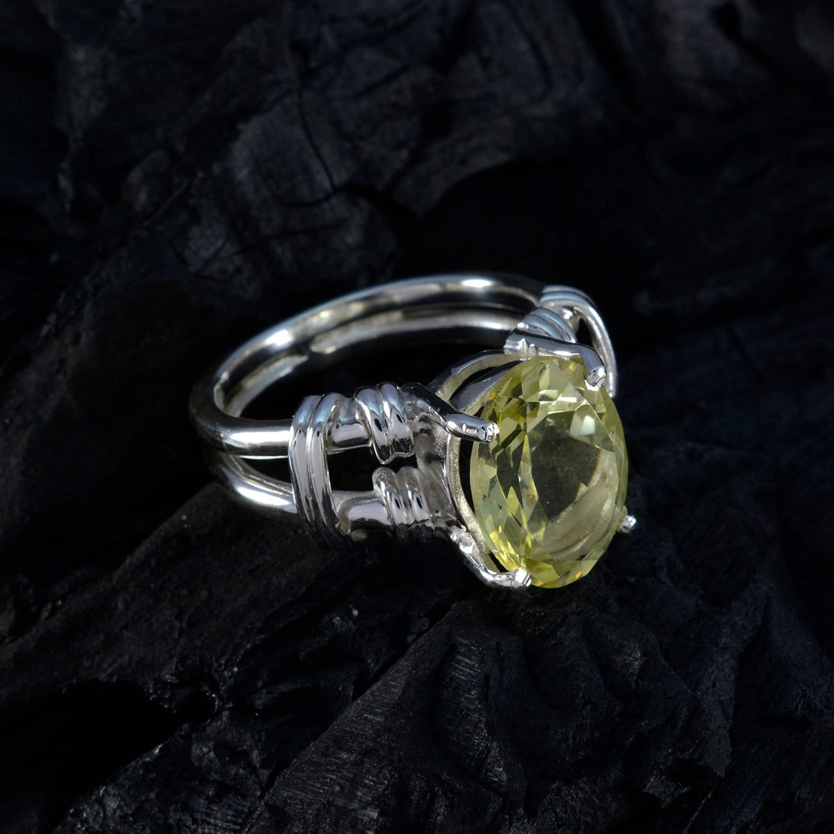Alejandra Rope-Wire Yellow Solitaire Ring