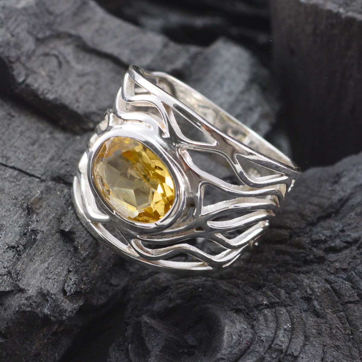 Camila Rope-Wire Yellow Solitaire Ring