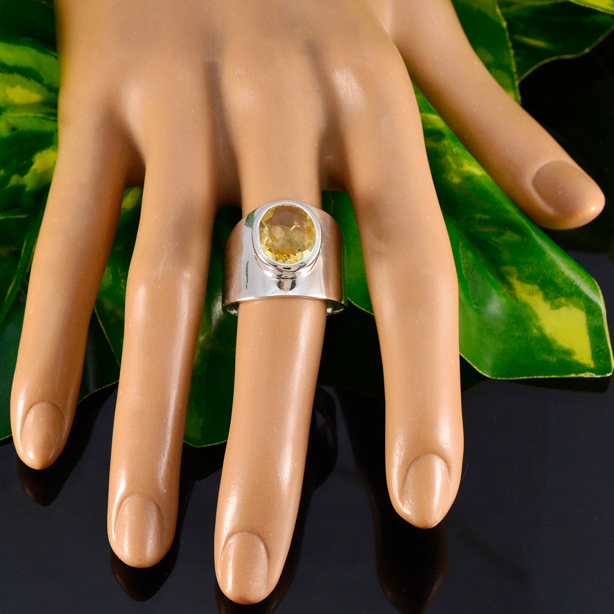 Camila Armor Yellow Solitaire Ring