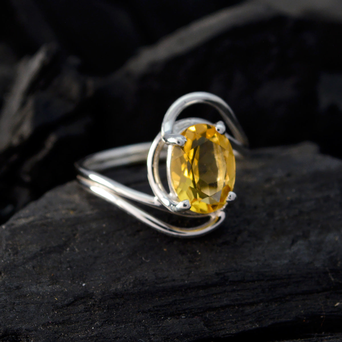 Saanvi Fairytale Yellow Solitaire Ring