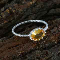 Wen Twist Yellow Solitaire Ring