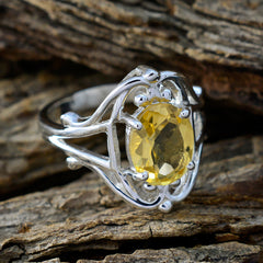 Pilar Ethnic Yellow Solitaire Ring
