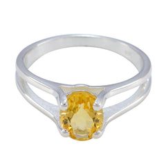 zazlle Cultural Yellow Solitaire Ring Citrine Yellow
