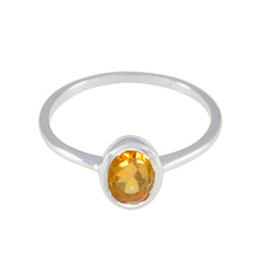 Dewi Romantic Yellow Solitaire Ring Citrine Yellow