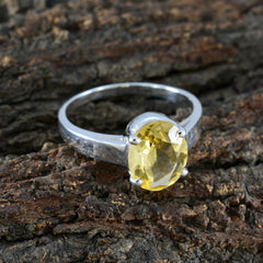 Zoe Ethnic Yellow Solitaire Ring