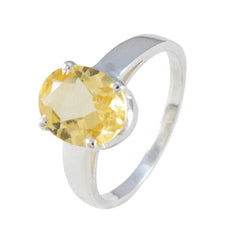 Zoe Ethnic Yellow Solitaire Ring