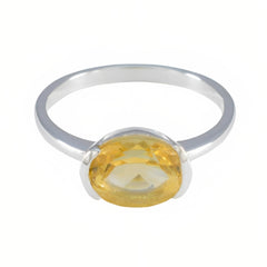 Zoey Trendy Yellow Solitaire Ring Citrine Yellow