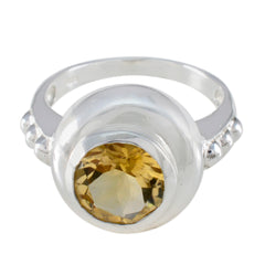 Aaliyah Fairytale Yellow Solitaire Ring Citrine Yellow