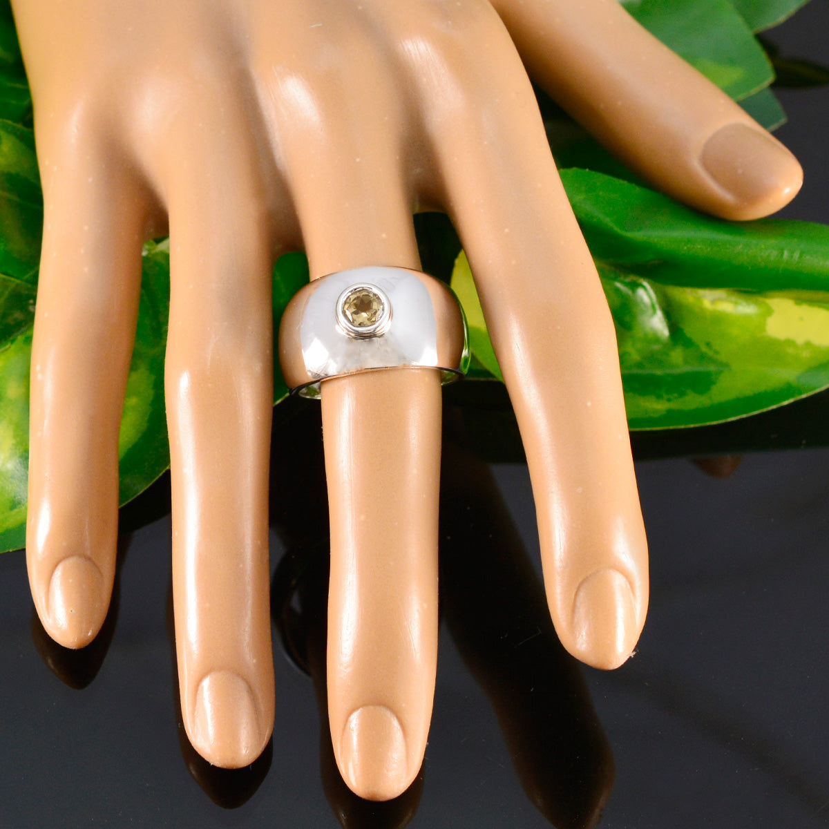 Addison Modern Yellow Solitaire Ring