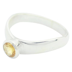 Emi Trendy Yellow Solitaire Ring