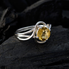 Lakshmi Feminine Yellow Solitaire Ring