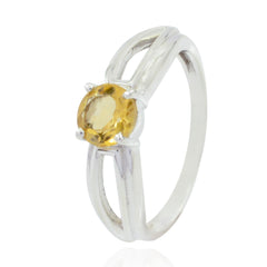 Zoey Contemporary Yellow Solitaire Ring