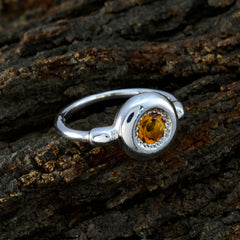 Ayaka Glamorous Yellow Solitaire Ring