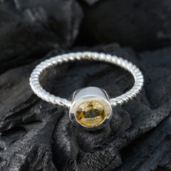 Haruka Romantic Yellow Solitaire Ring