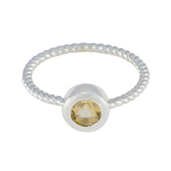 Haruka Romantic Yellow Solitaire Ring Citrine Yellow