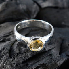 Ayesha Romantic Yellow Solitaire Ring