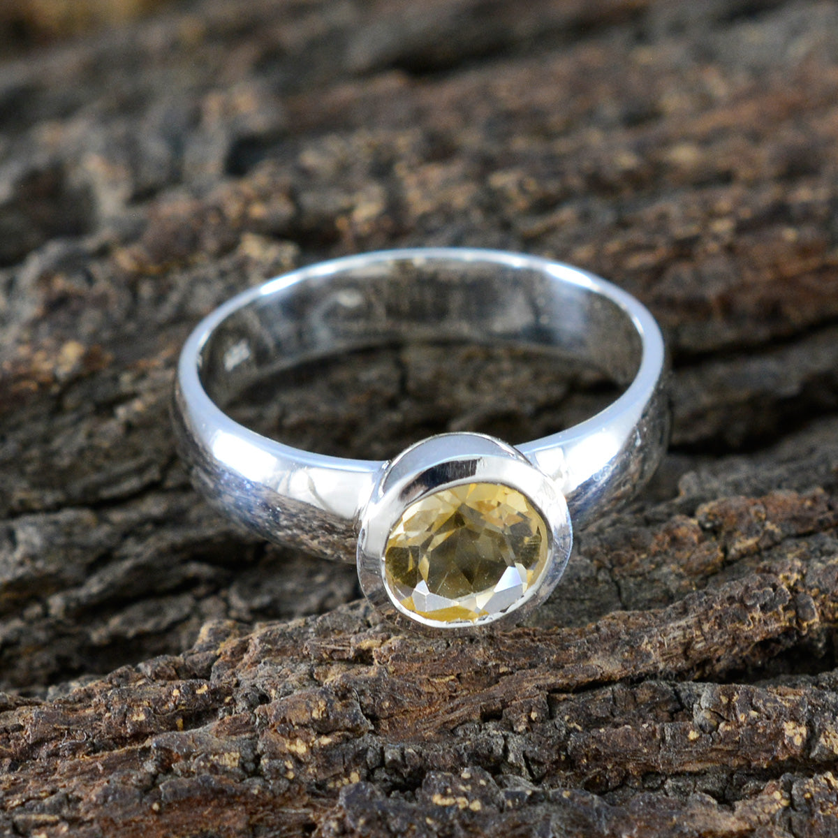 Ayesha Romantic Yellow Solitaire Ring