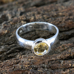 Ayesha Romantic Yellow Solitaire Ring