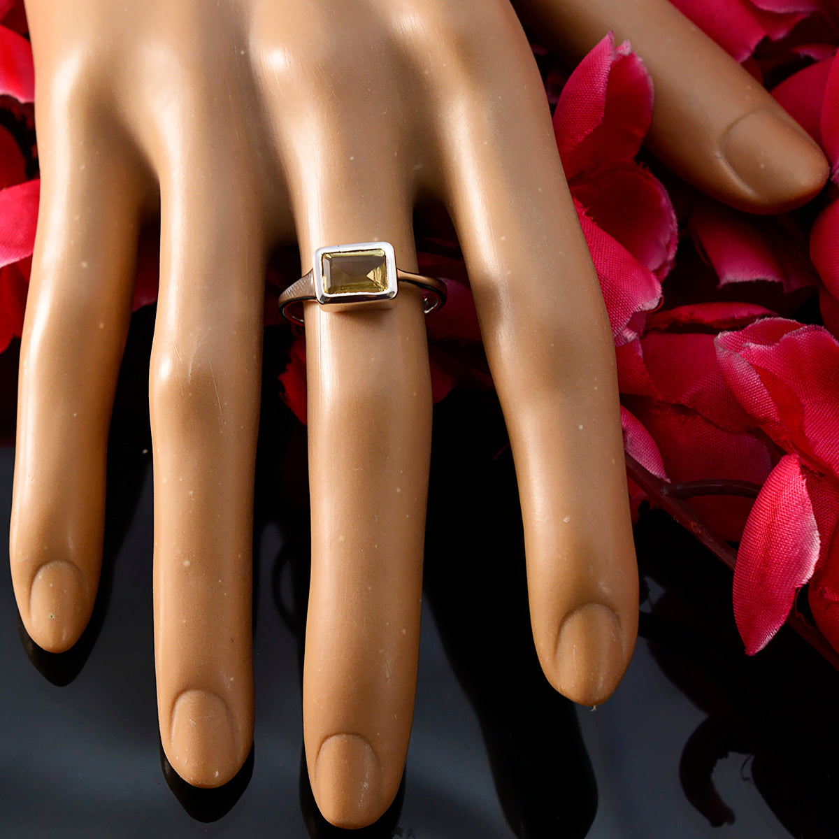 Isabelle Artisan Yellow Solitaire Ring