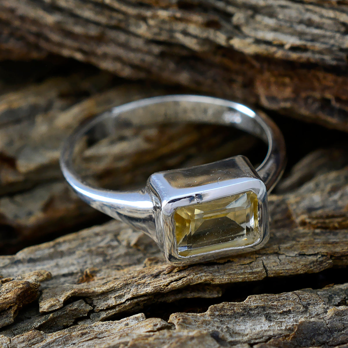 Isabelle Artisan Yellow Solitaire Ring