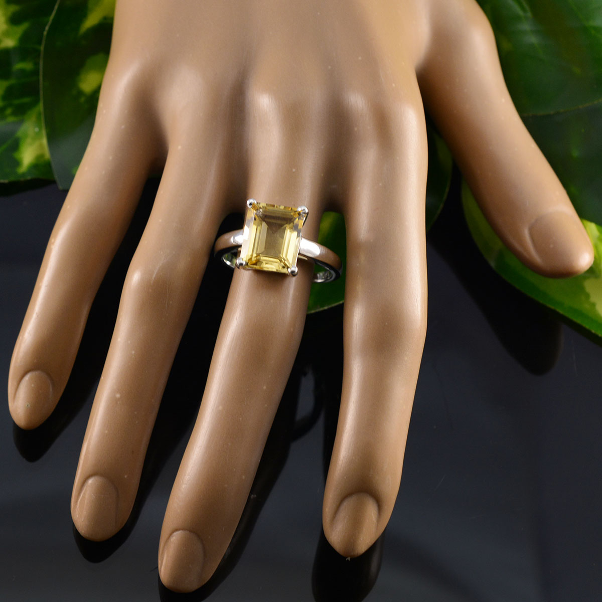 Teresa Boho Yellow Solitaire Ring