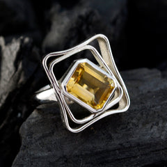 Alejandra Signet Yellow Solitaire Ring