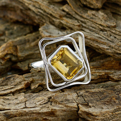 Alejandra Signet Yellow Solitaire Ring