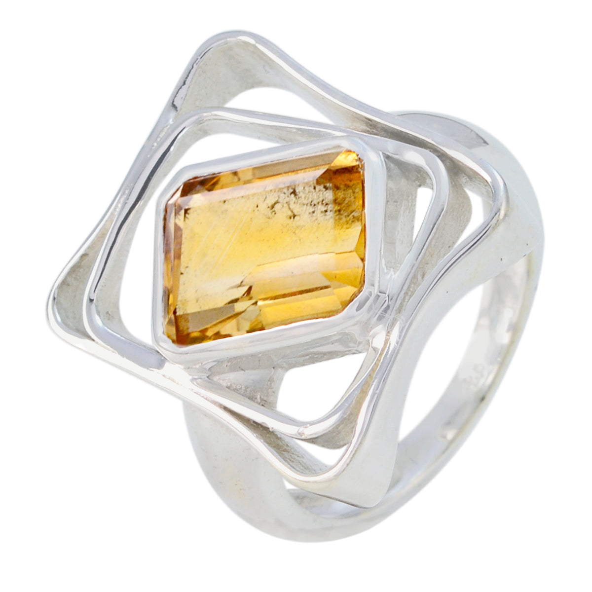 Alejandra Signet Yellow Solitaire Ring