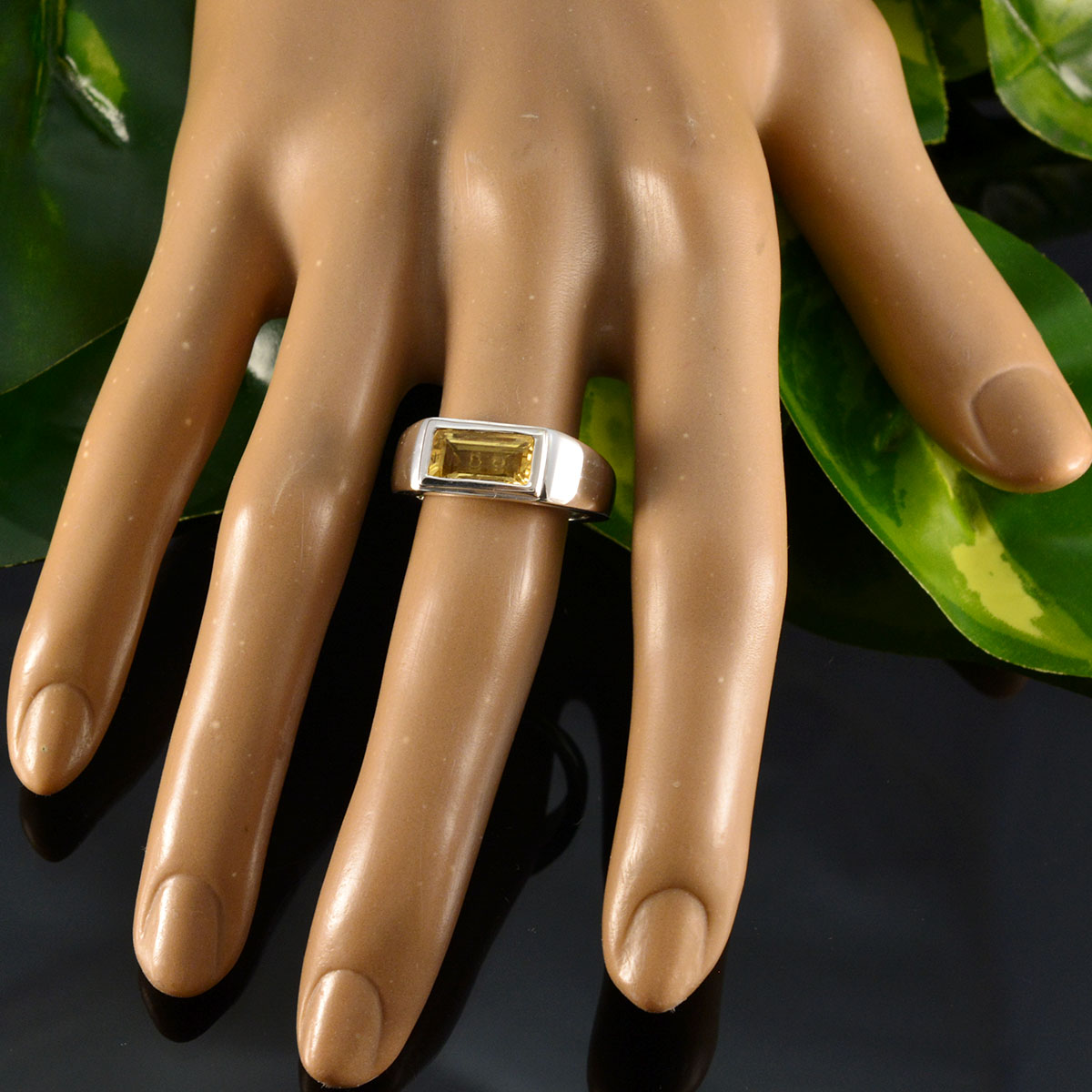 Eleanor Boho Yellow Solitaire Ring