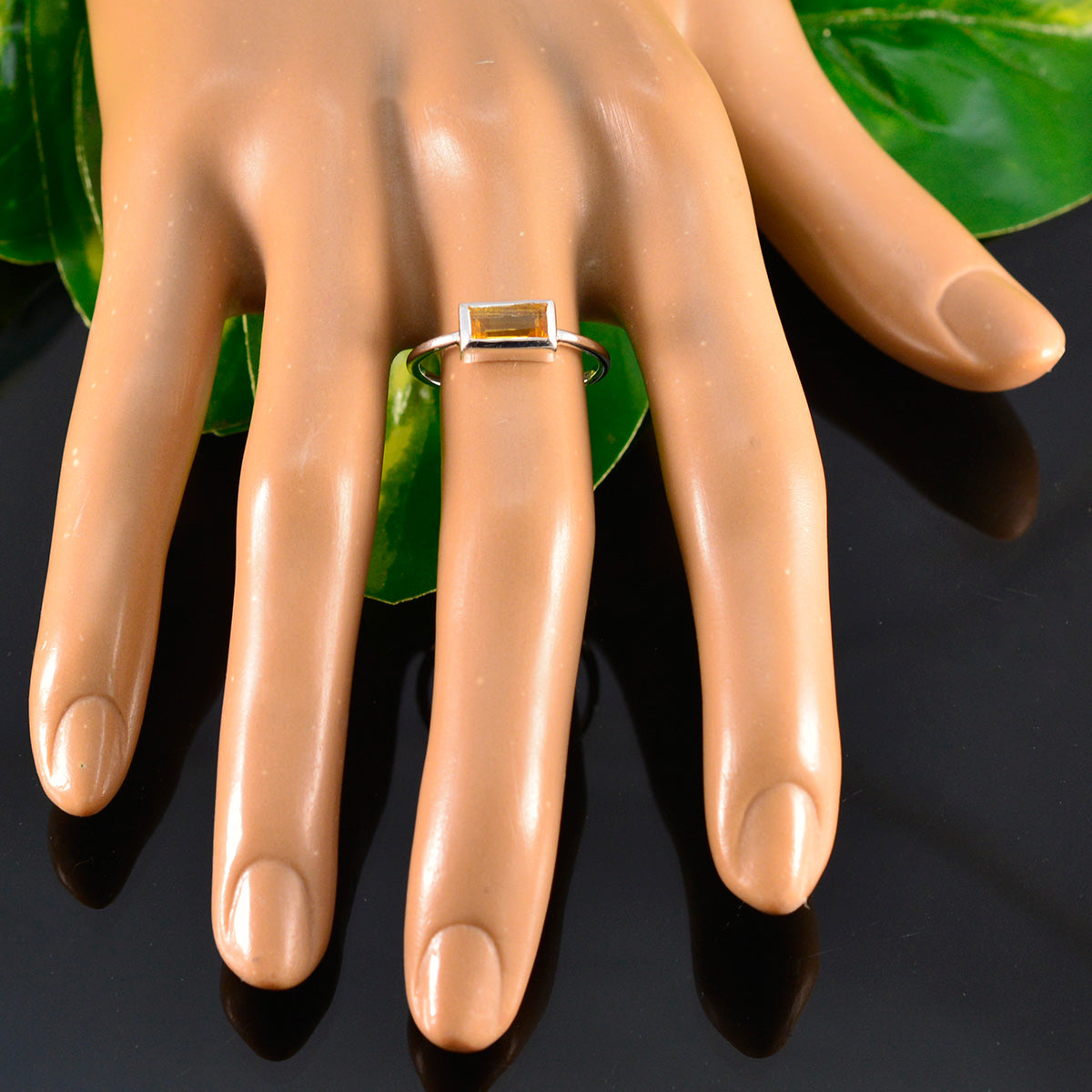 Jia Contemporary Yellow Solitaire Ring