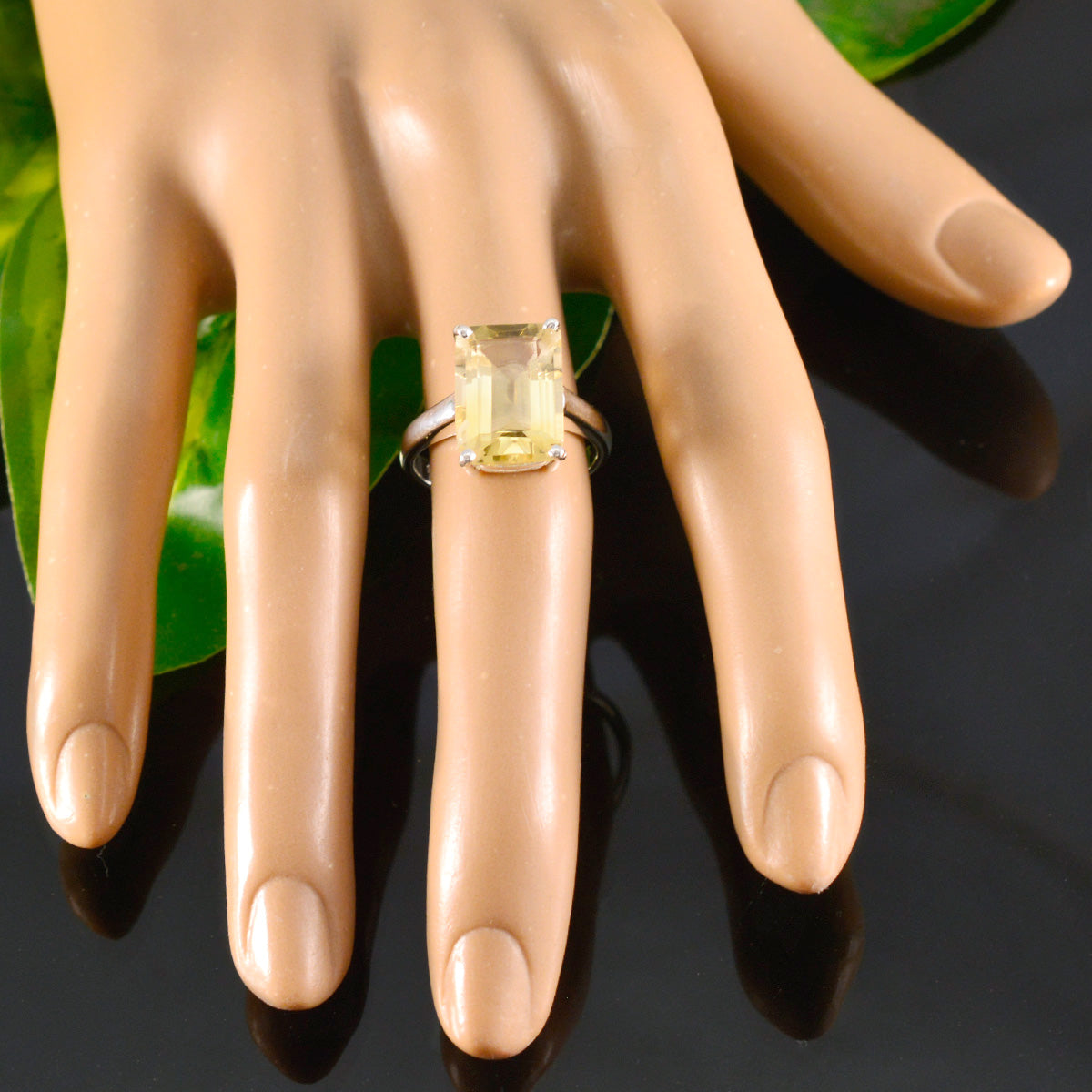 Priya Artisan Yellow Solitaire Ring